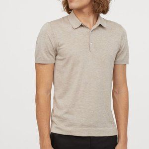 H&M Silk-Blend Polo Shirt